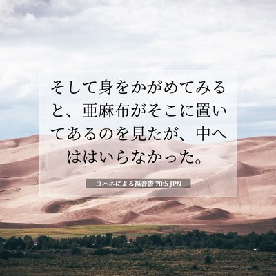 ヨハネによる福音書 20:5 聖書の一節の解説