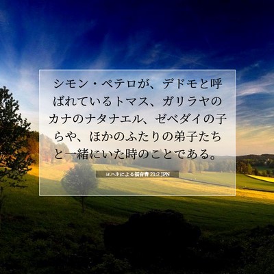 ヨハネによる福音書 21:2 JPN 聖書の一節の画像