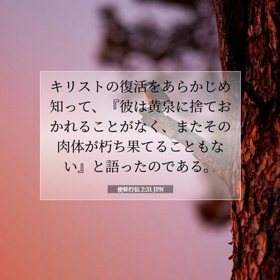 使徒行伝 2:31 聖書の一節の解説