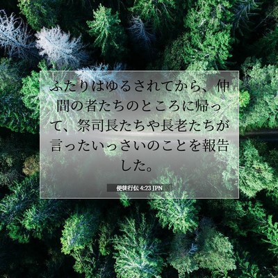 使徒行伝 4:23 聖書の一節の解説