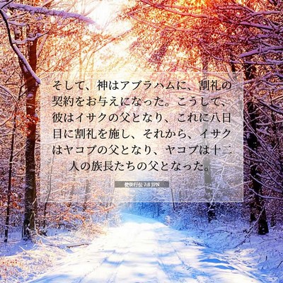 使徒行伝 7:8 JPN 聖書の一節の画像