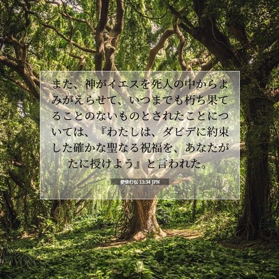 使徒行伝 13:34 聖書の一節の解説