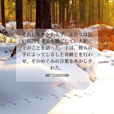 使徒行伝 14:3 聖書の一節の解説