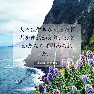 使徒行伝 20:12 JPN 聖書の一節の画像