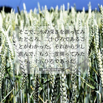 使徒行伝 27:28 JPN 聖書の一節の画像