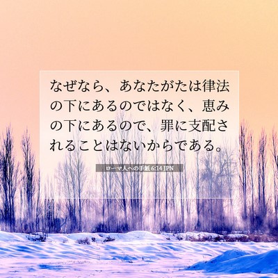 ローマ人への手紙 6:14 JPN 聖書の一節の画像