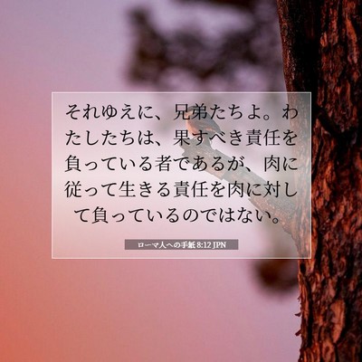 ローマ人への手紙 8:12 聖書の一節の解説