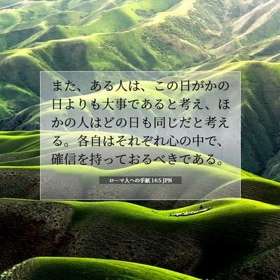 ローマ人への手紙 14:5 聖書の一節の解説