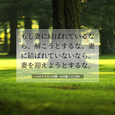 コリント人への第一の手紙 7:27 聖書の一節の解説