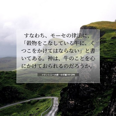 コリント人への第一の手紙 9:9 聖書の一節の解説