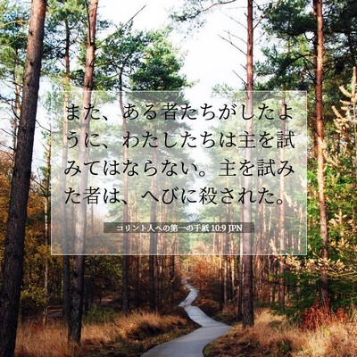 コリント人への第一の手紙 10:9 聖書の一節の解説