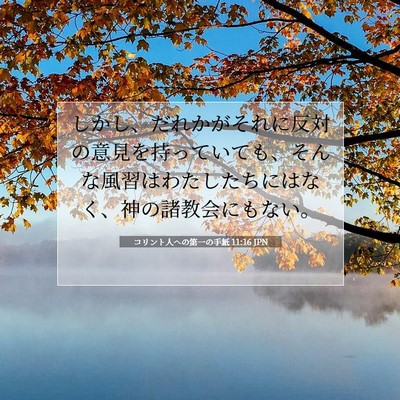 コリント人への第一の手紙 11:16 聖書の一節の解説