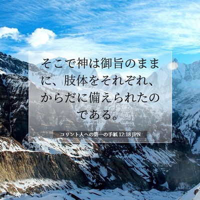コリント人への第一の手紙 12:18 聖書の一節の解説
