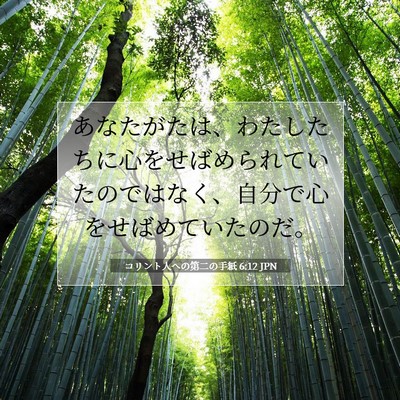 コリント人への第二の手紙 6:12 聖書の一節の解説