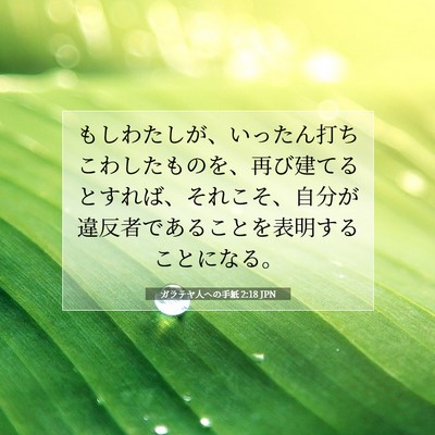 ガラテヤ人への手紙 2:18 聖書の一節の解説