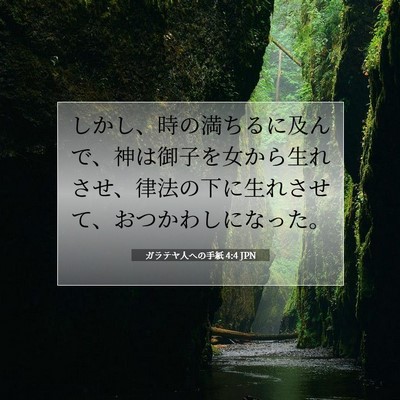 ガラテヤ人への手紙 4:4 JPN 聖書の一節の画像