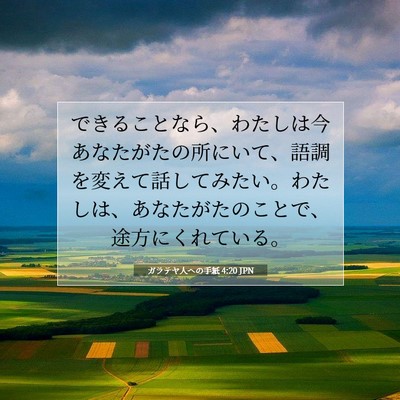 ガラテヤ人への手紙 4:20 聖書の一節の解説