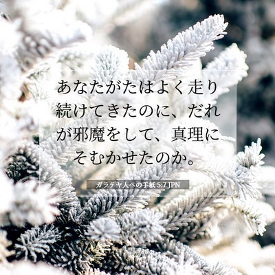 ガラテヤ人への手紙 5:7 JPN 聖書の一節の画像