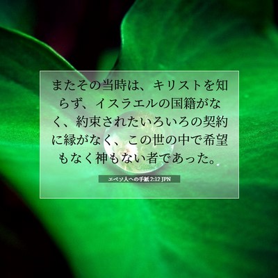 エペソ人への手紙 2:12 JPN 聖書の一節の画像