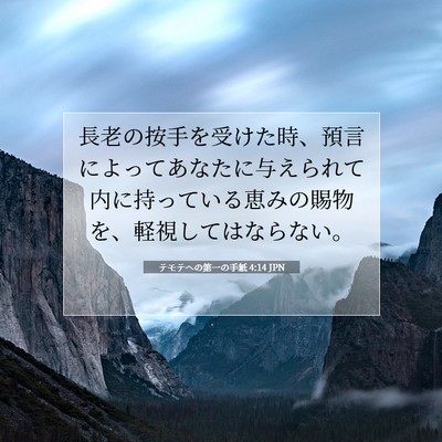 テモテヘの第一の手紙 4:14 聖書の一節の解説