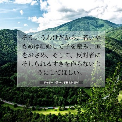 テモテヘの第一の手紙 5:14 聖書の一節の解説