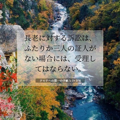 テモテヘの第一の手紙 5:19 聖書の一節の解説
