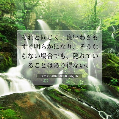 テモテヘの第一の手紙 5:25 聖書の一節の解説