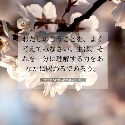 テモテヘの第二の手紙 2:7 聖書の一節の解説