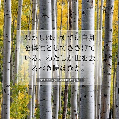 テモテヘの第二の手紙 4:6 聖書の一節の解説