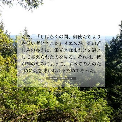 ヘブル人への手紙 2:9 JPN 聖書の一節の画像
