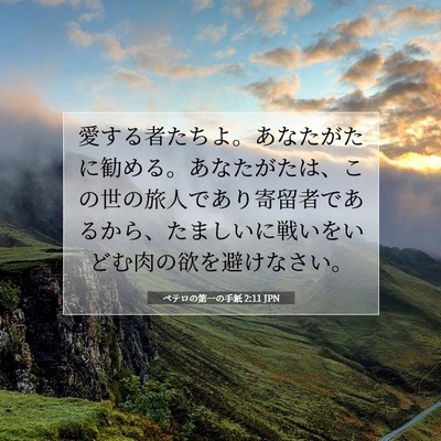 ペテロの第一の手紙 2:11 JPN 聖書の一節の画像
