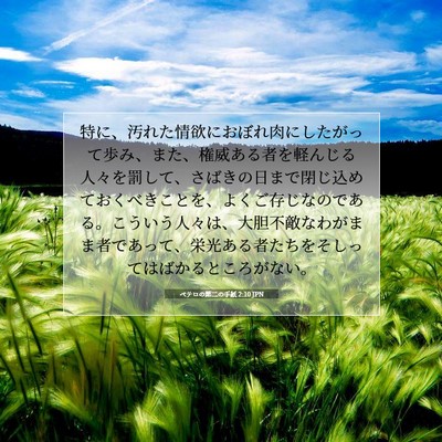 ペテロの第二の手紙 2:10 JPN 聖書の一節の画像