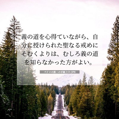 ペテロの第二の手紙 2:21 JPN 聖書の一節の画像