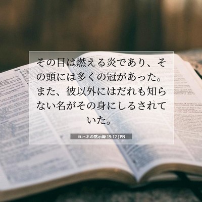 ヨハネの黙示録 19:12 聖書の一節の解説